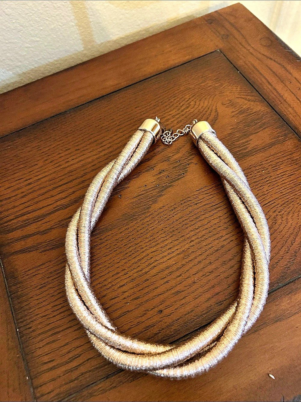 Gold-Tone Textured Double-Strand Necklace